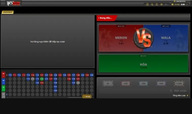 Hướng Dẫn Cách Chơi Đá Gà WS168 Tại 789Win Hiệu Quả Nhất 2 Các cửa cược tại sảnh Đá Gà WS168 Tại 789Win