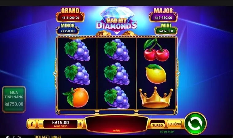 Giao diện chơi Nổ Hũ Kim Cương 789Win